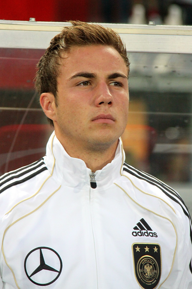 Mario Gotze action photo in Germany national team colors
