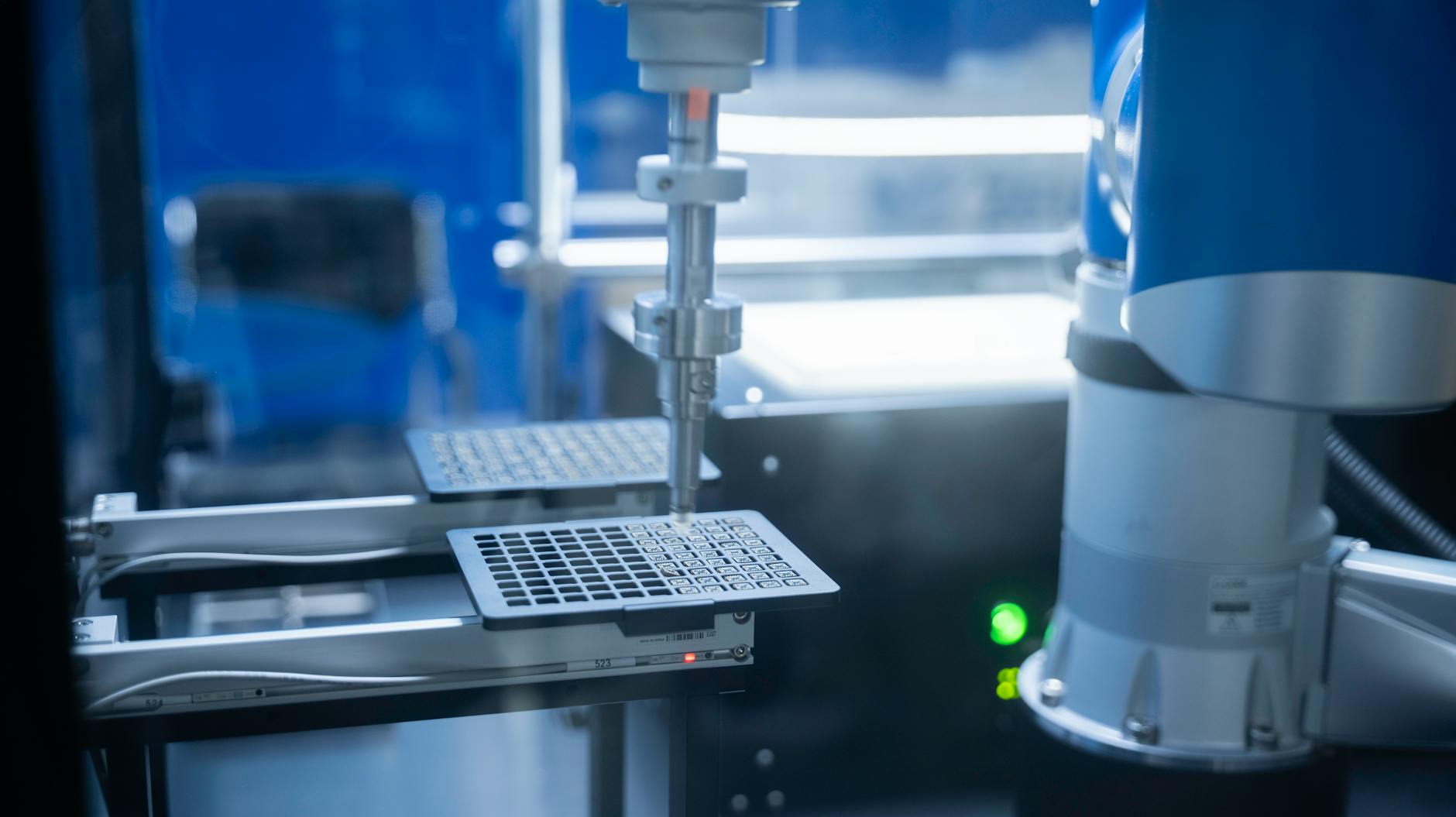 Robotic arm handling components in a manufacturing environment, symbolising automated shortcuts taken by AI coding agents in database workflows