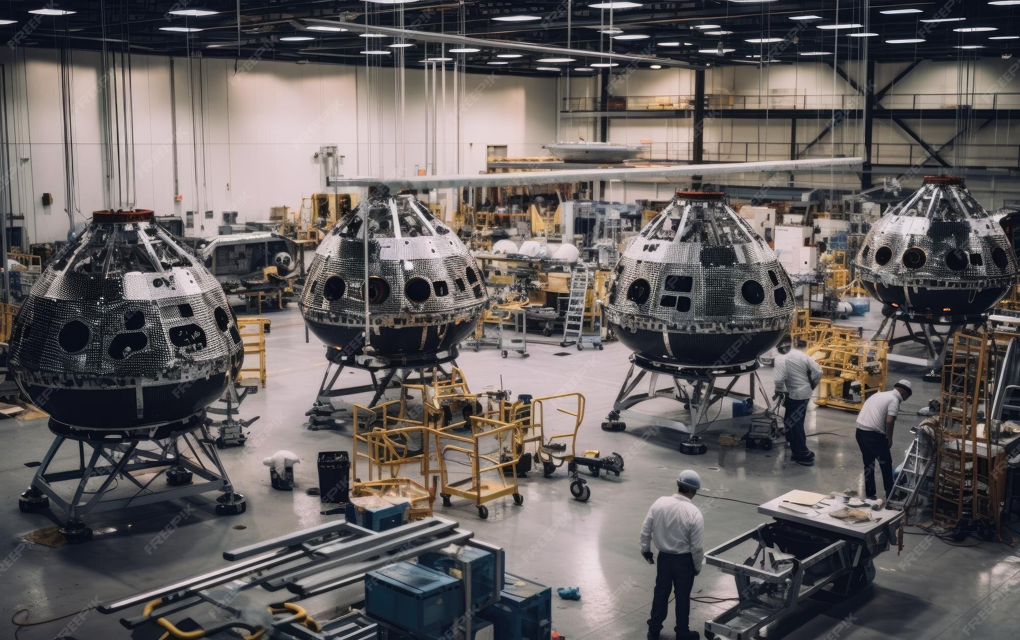 Robotic servicing arm repairing a satellite in orbit with AI-assisted guidance