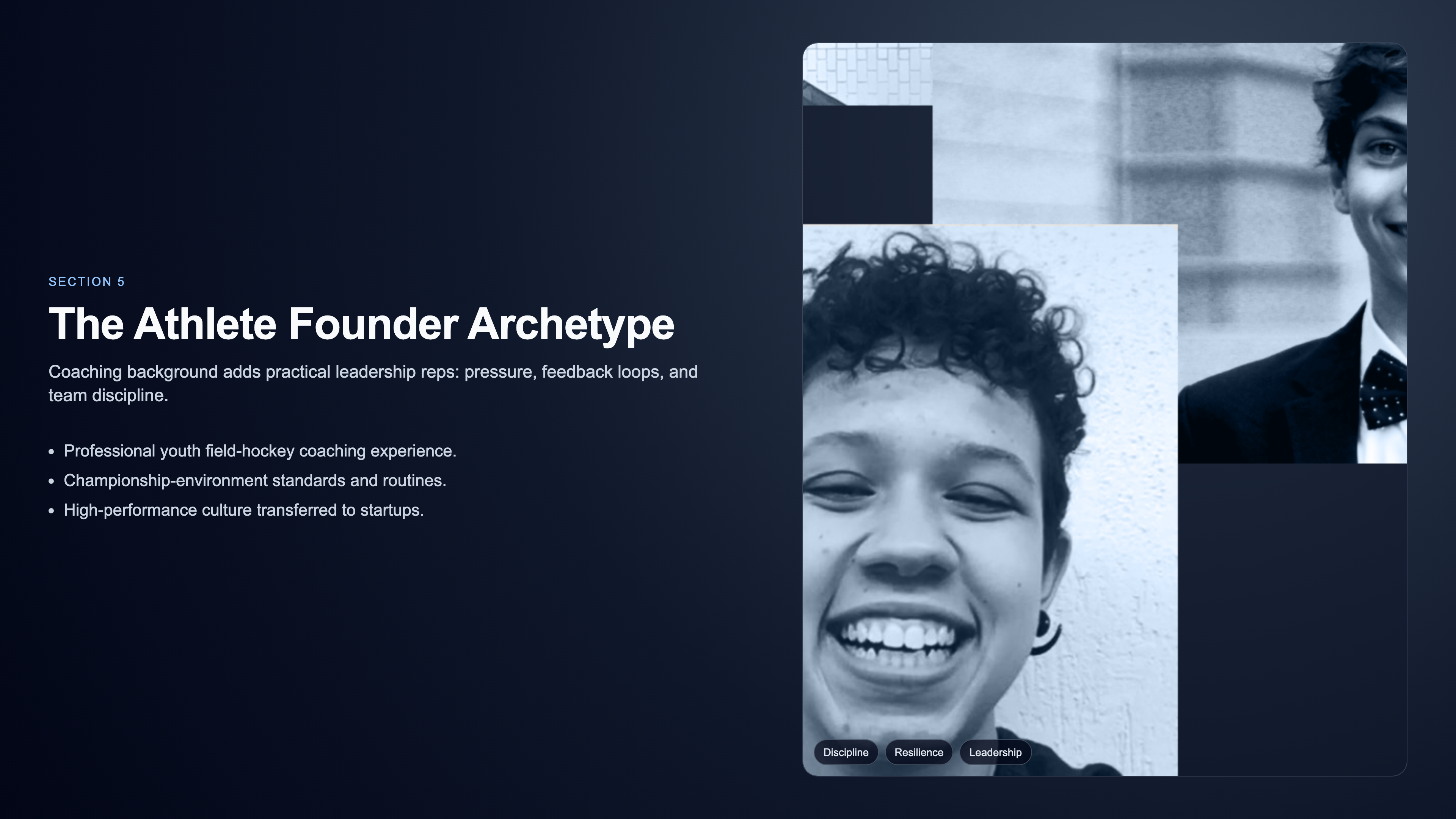 Athlete founder archetype visual