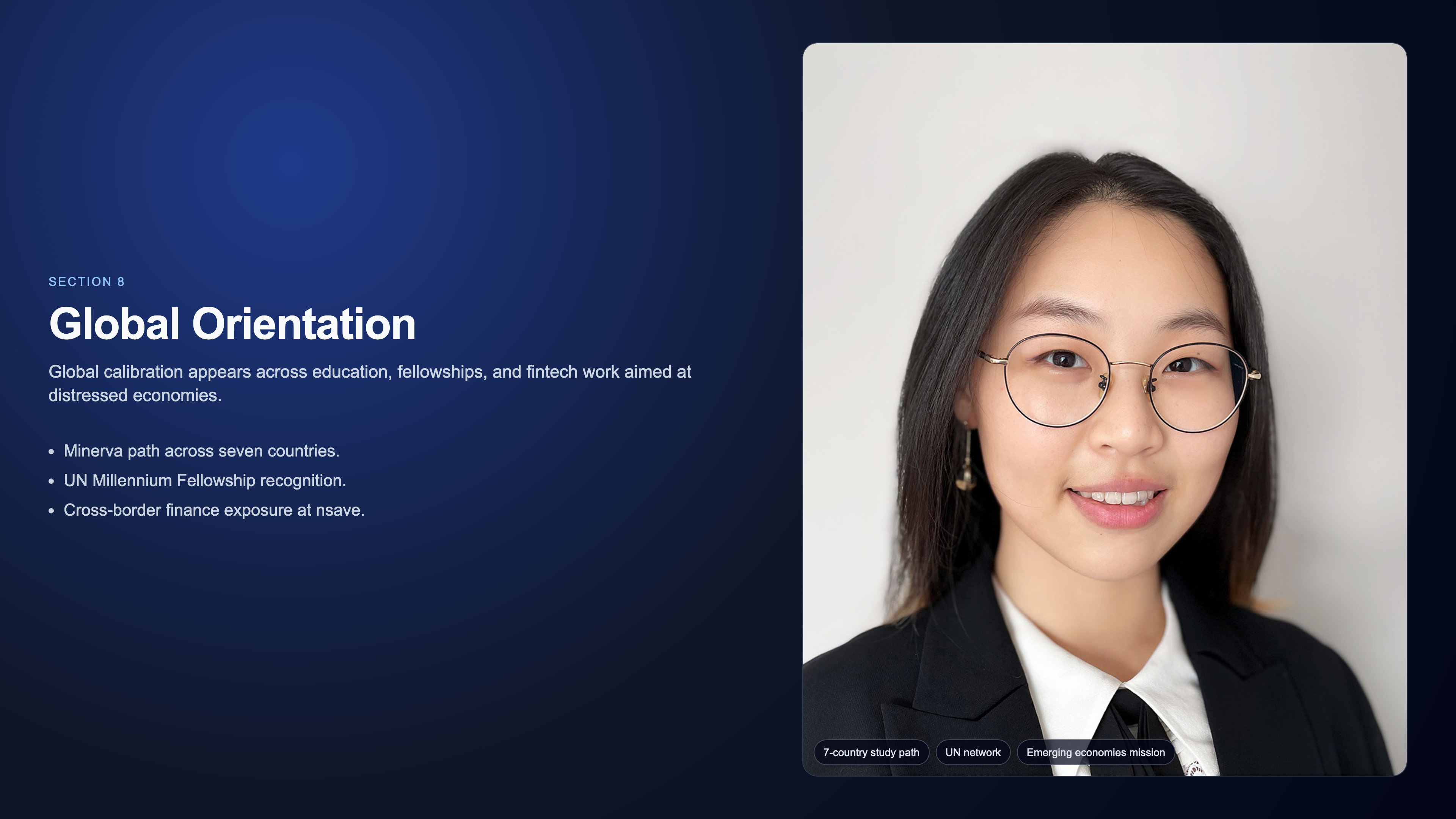 Global orientation visual