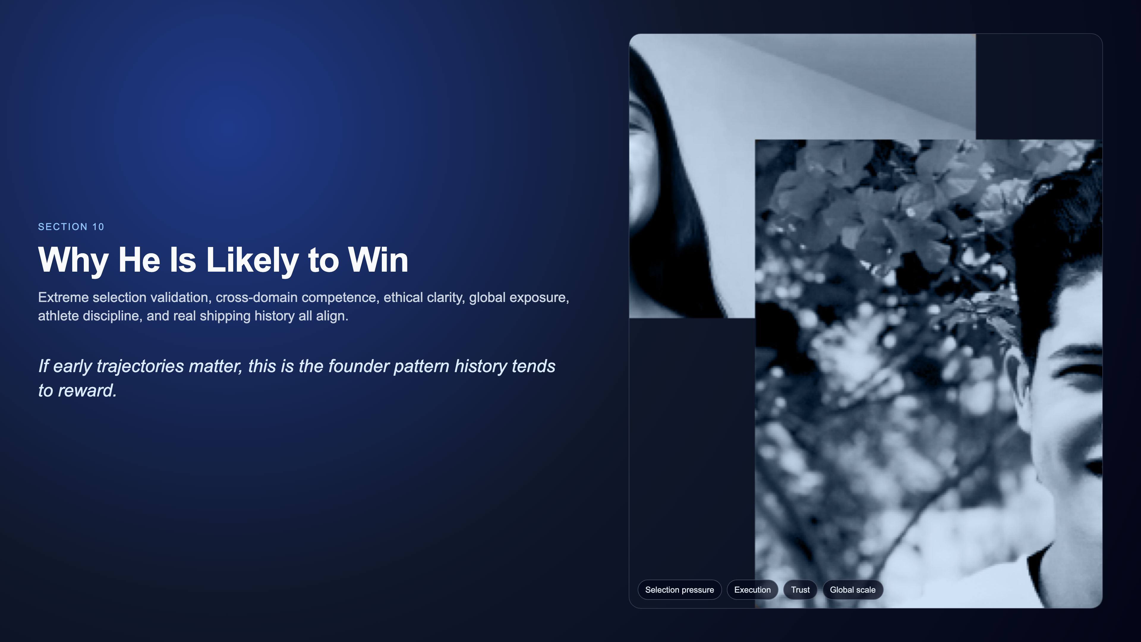 Likely to win synthesis visual